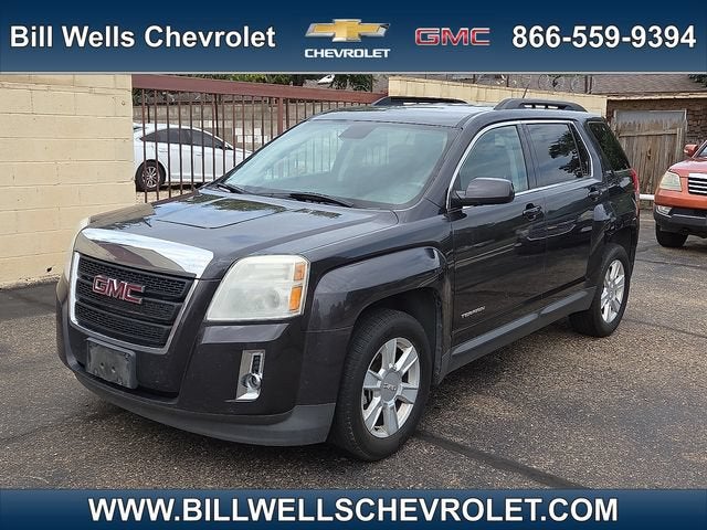 2013 GMC Terrain SLT in Iridium Metallic — front three-quarter view