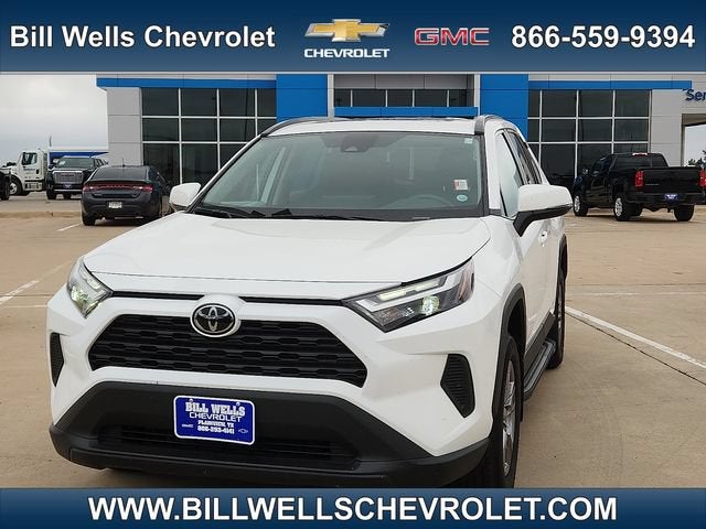 2024 Toyota RAV4 XLE in White — front three-quarter view