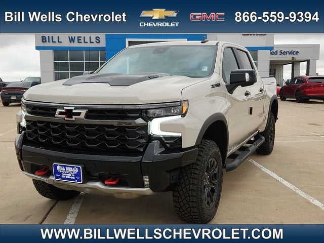 2026 Chevrolet Silverado 1500 ZR2 in White Sands — front three-quarter view